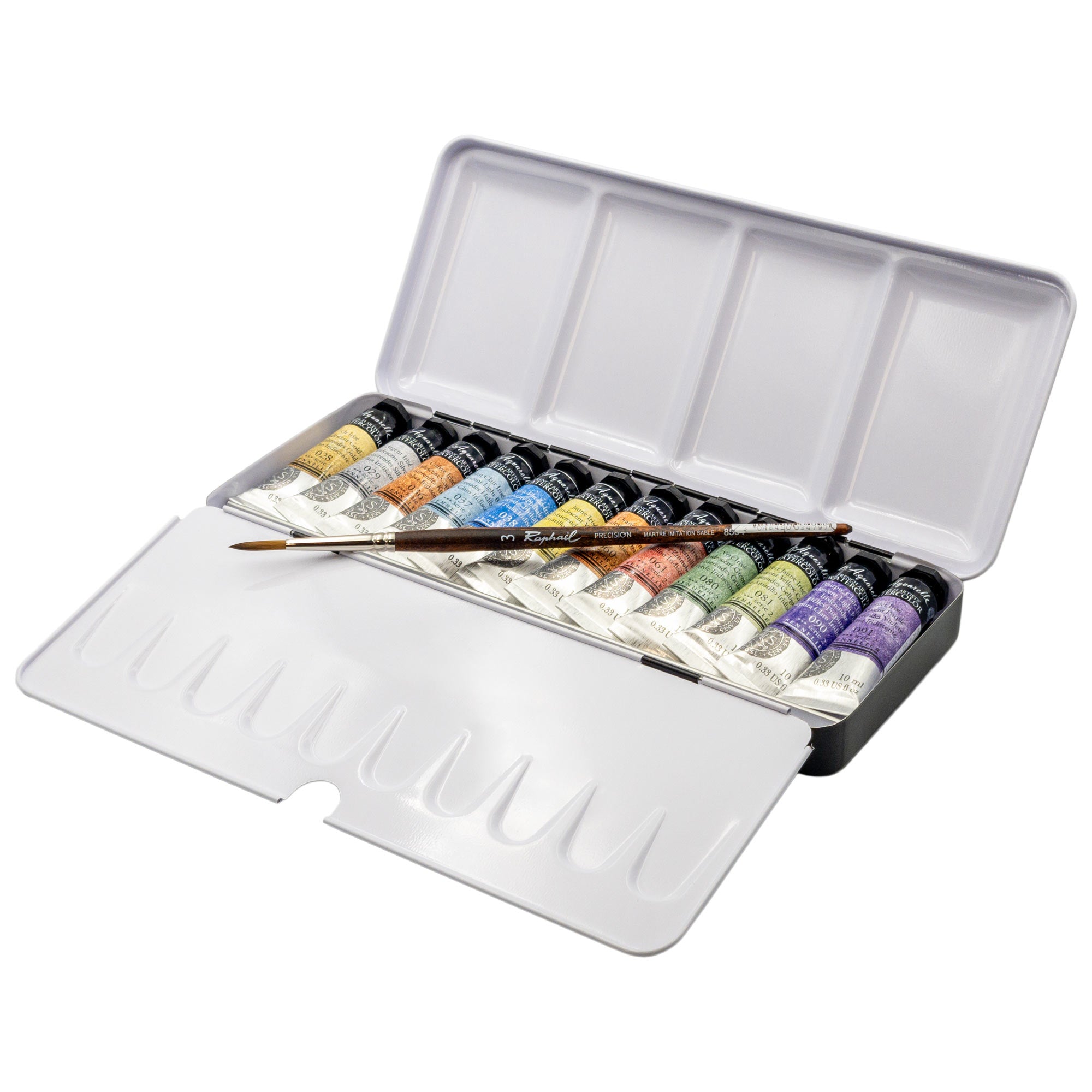 Sennelier Iridescent Extra Fine Watercolour - Metal Box of 12 x 10ml Tubes