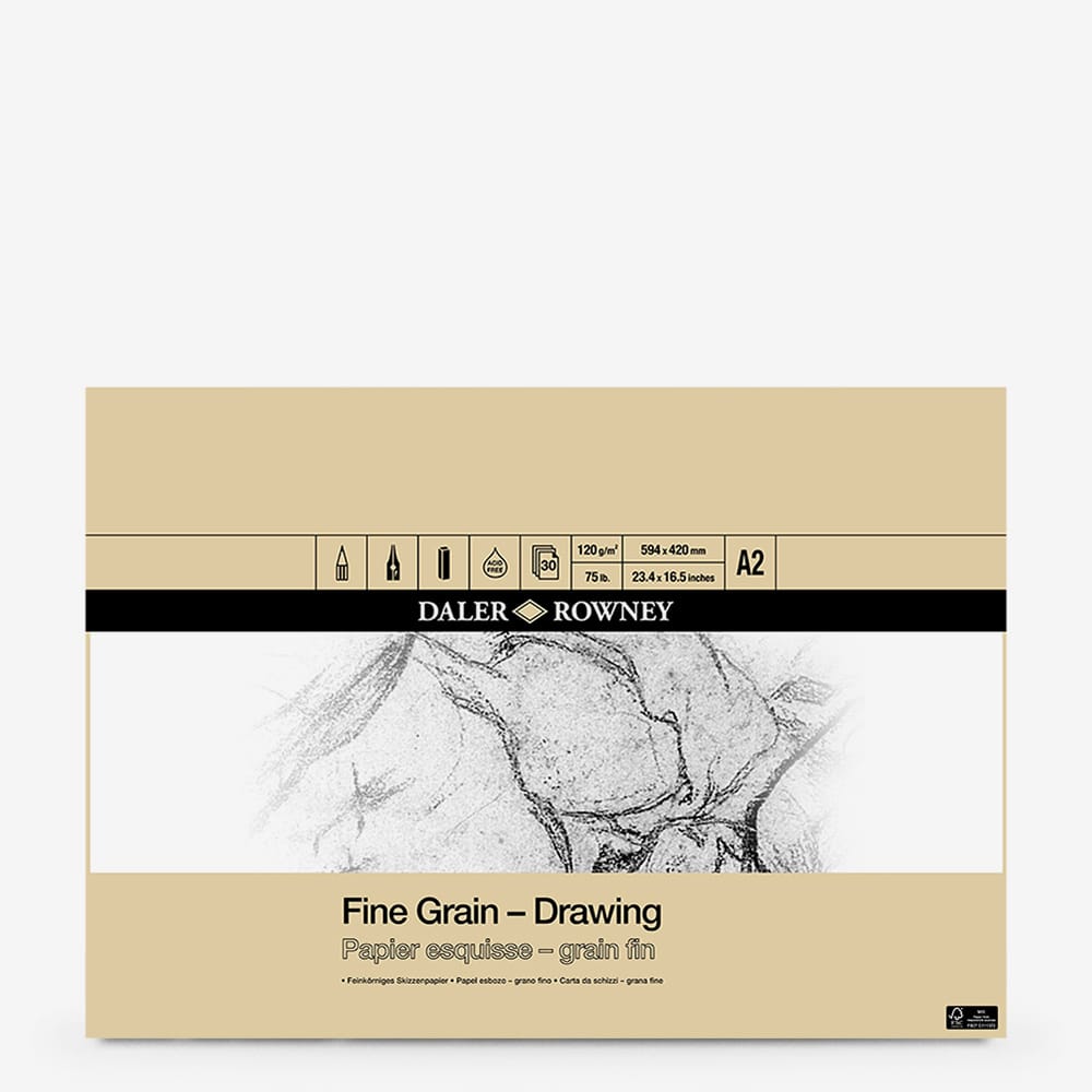 Daler-Rowney : Fine Grain Drawing Pad : Cartridge Paper : 120gsm