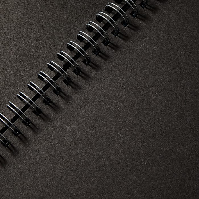 Daler-Rowney : Ebony : Spiral Pad : Black Paper : Portrait : 160gsm : 40 Sheets