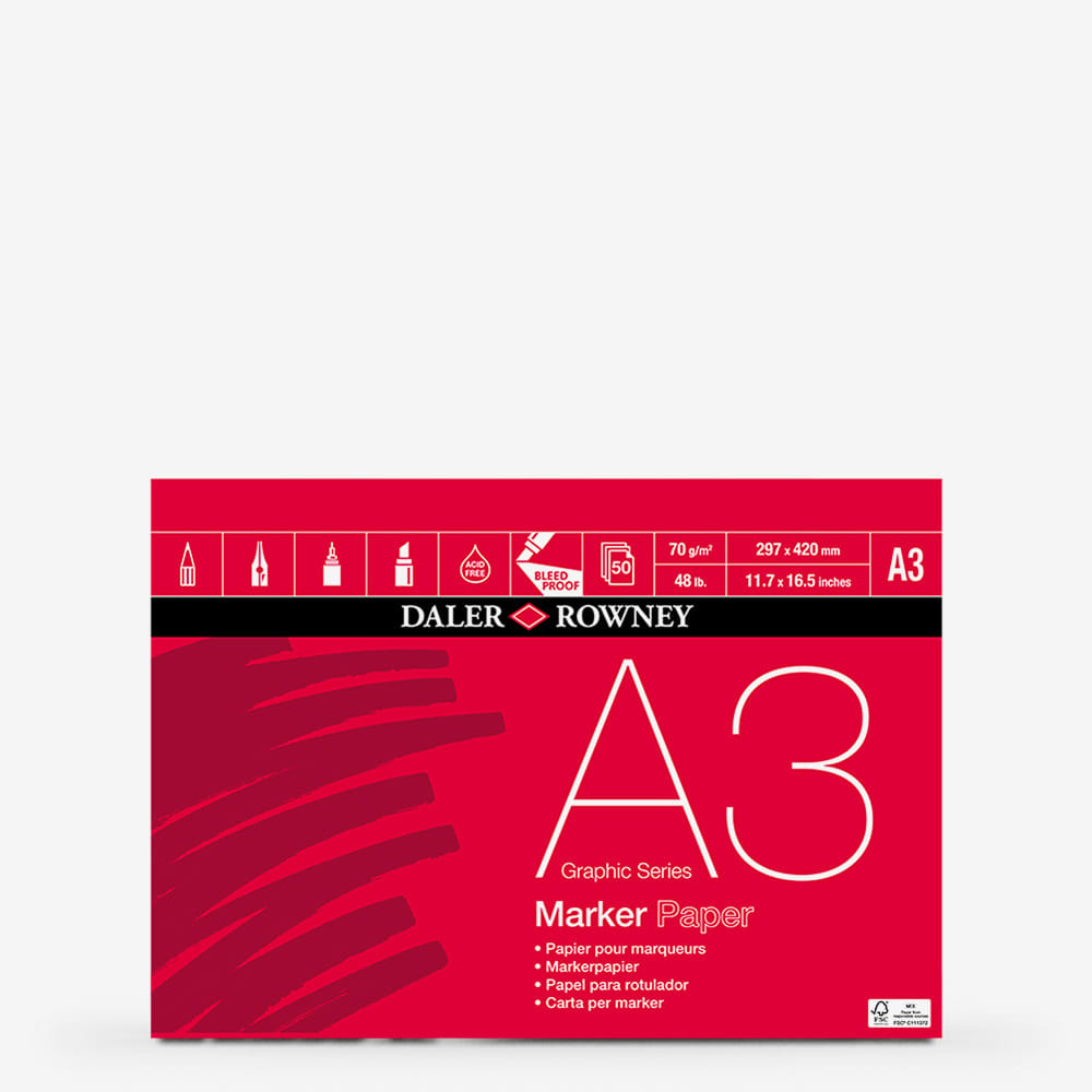 Daler-Rowney : Marker Pad : 70gsm : 50 Sheets