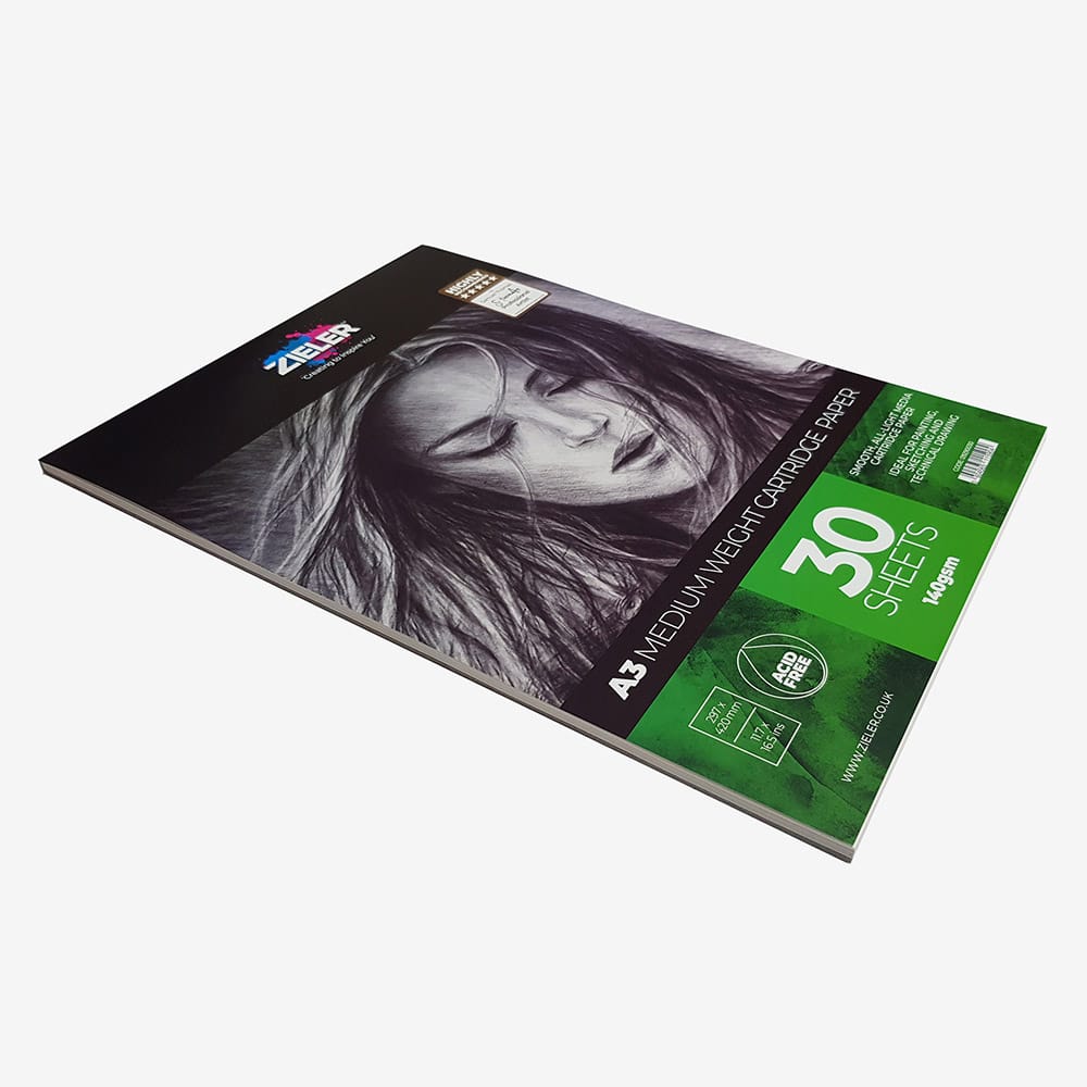 Zieler : Cartridge Pad : Medium Weight : 140gsm : 30 Sheets