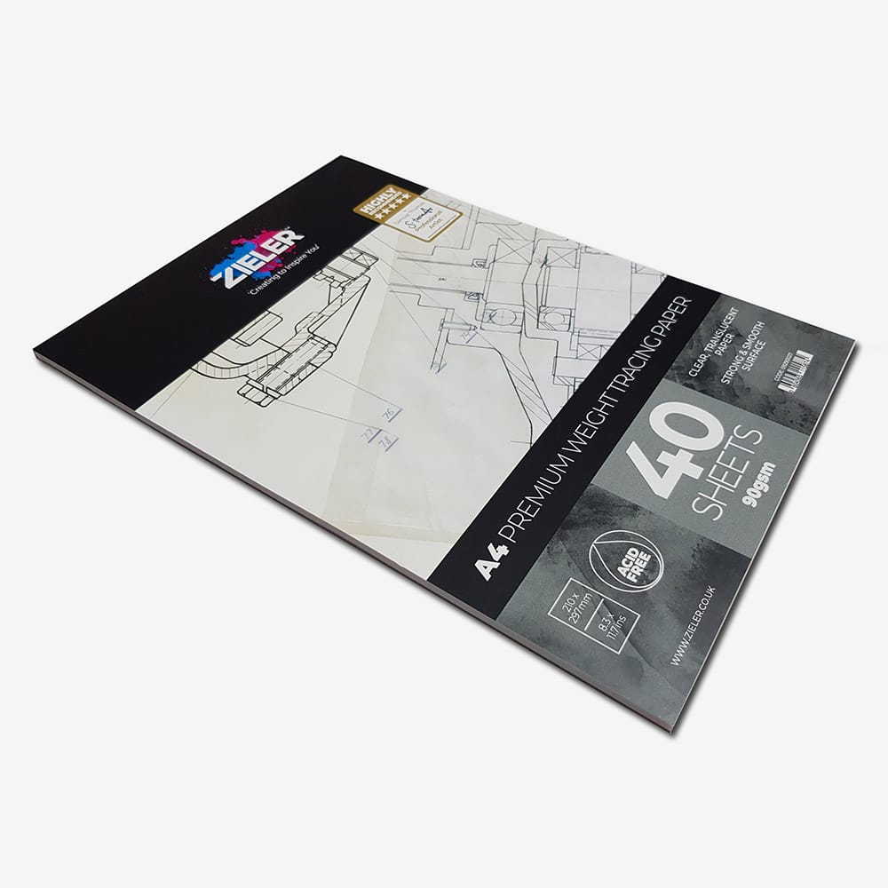 Zieler : Tracing Pad : Medium Weight : 90gsm : 40 Sheets : A4