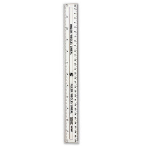 5 Star Office Plastic Ruler 300mm Clear