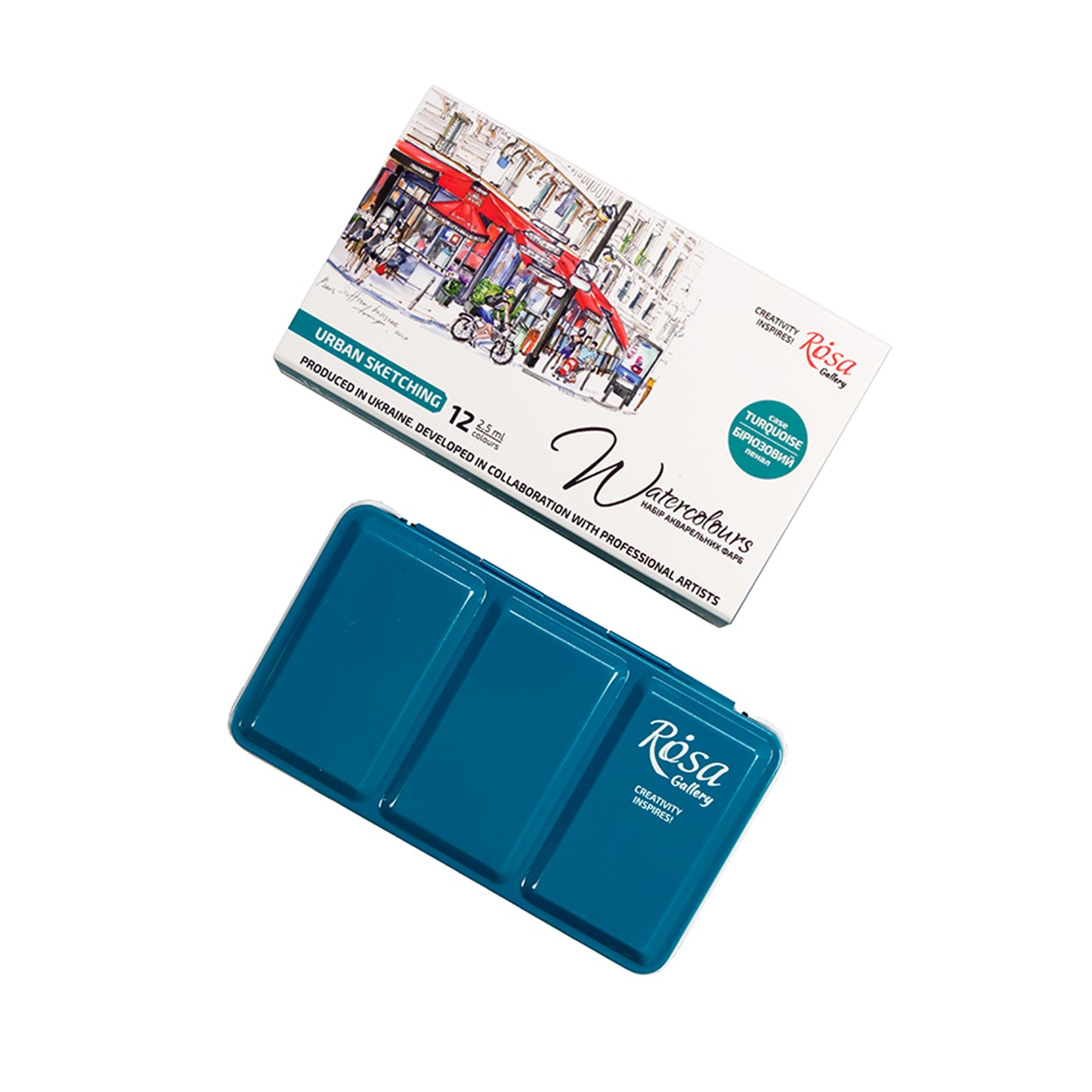 Rosa Gallery Watercolour - 12 x Whole Pan Tin Set - Urban Sketching