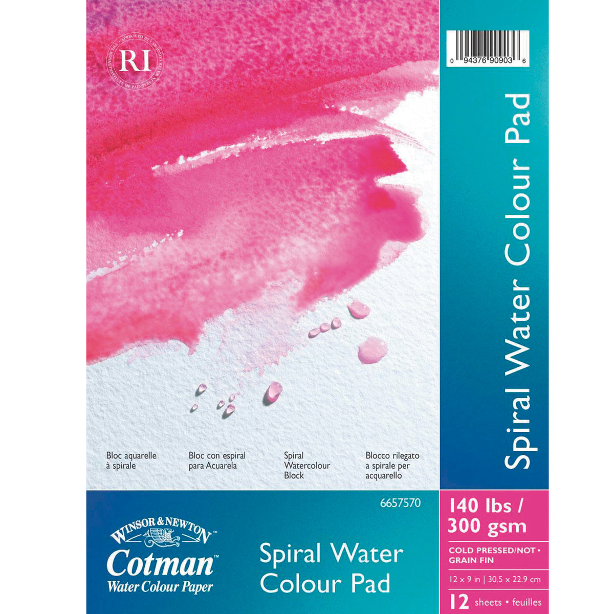 Winsor &amp; Newton Cotman Spiral Water Colour Paper Pad - Cold Pressed / NOT 300gsm