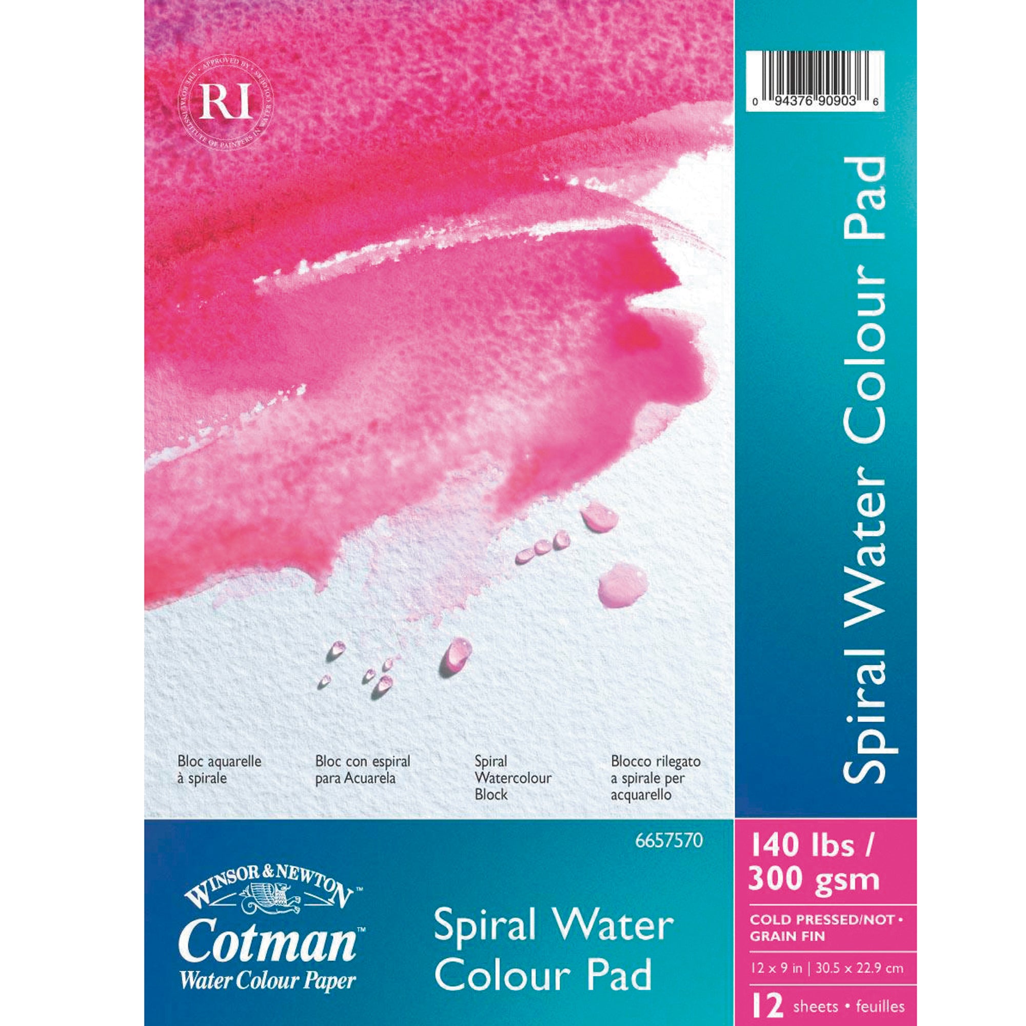 Winsor & Newton Cotman Spiral Water Colour Paper Pad - Cold Pressed / NOT 300gsm