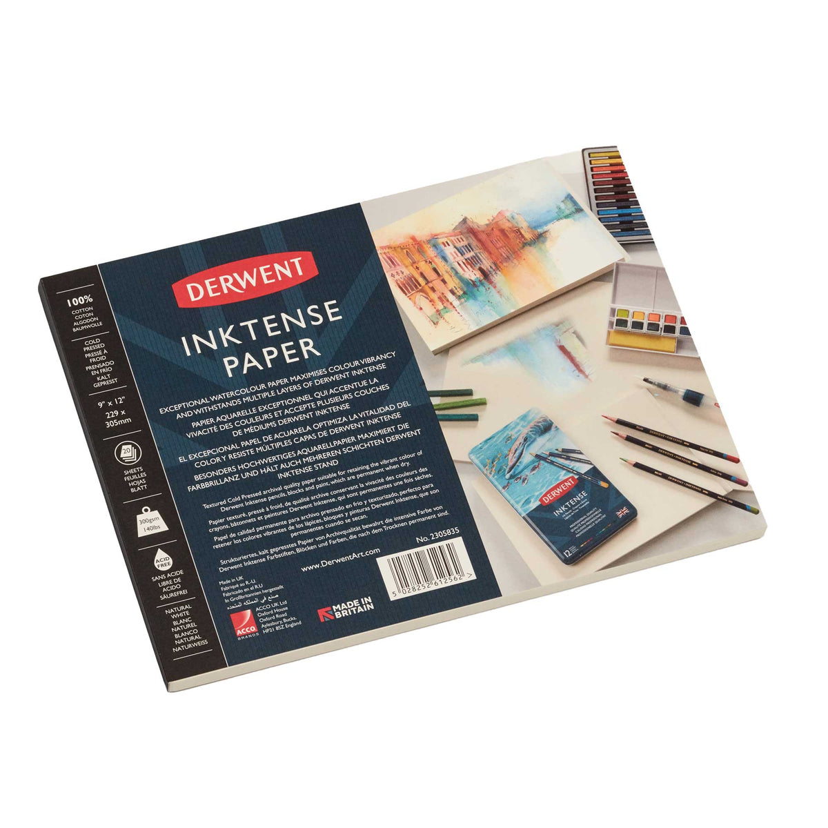 Derwent Inktense Paper Pad - 20 Sheets 300gsm/ 140lbs - 9x12 inches