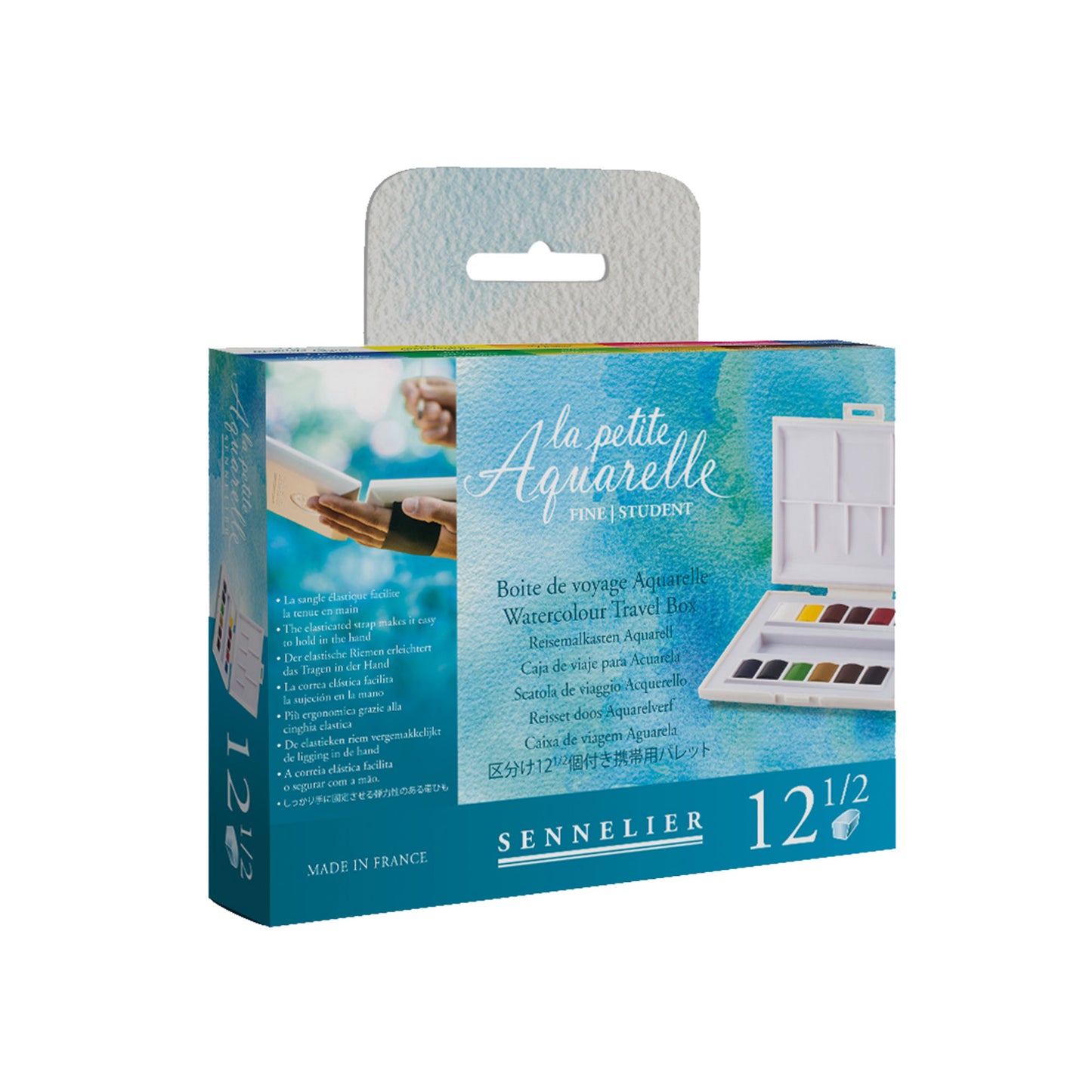 Sennelier Watercolour La Petite Aquarelle 12 Watercolour Half Pan Set - Box