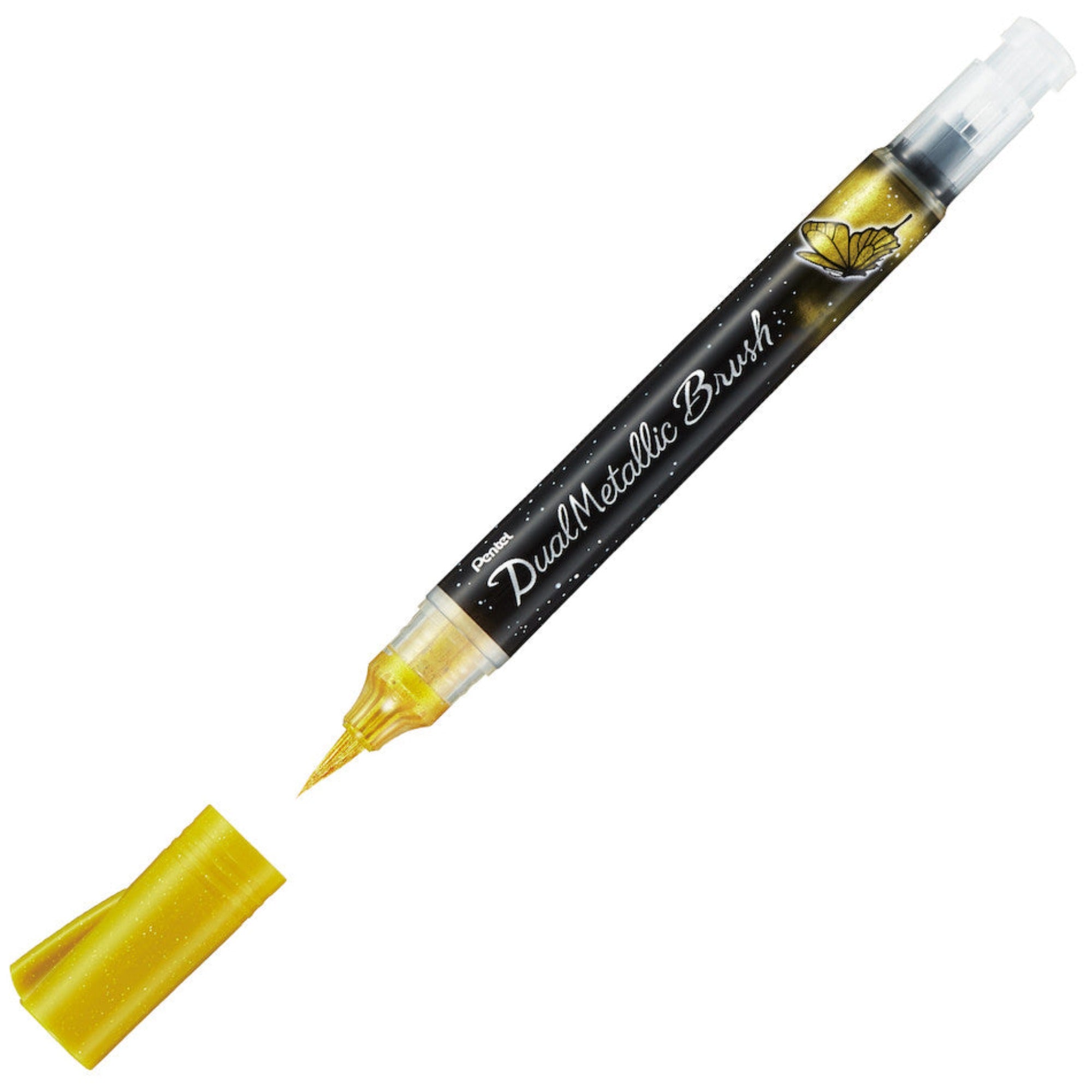 Pentel Arts Dual Metallic Brush Pens - Metallic Gold