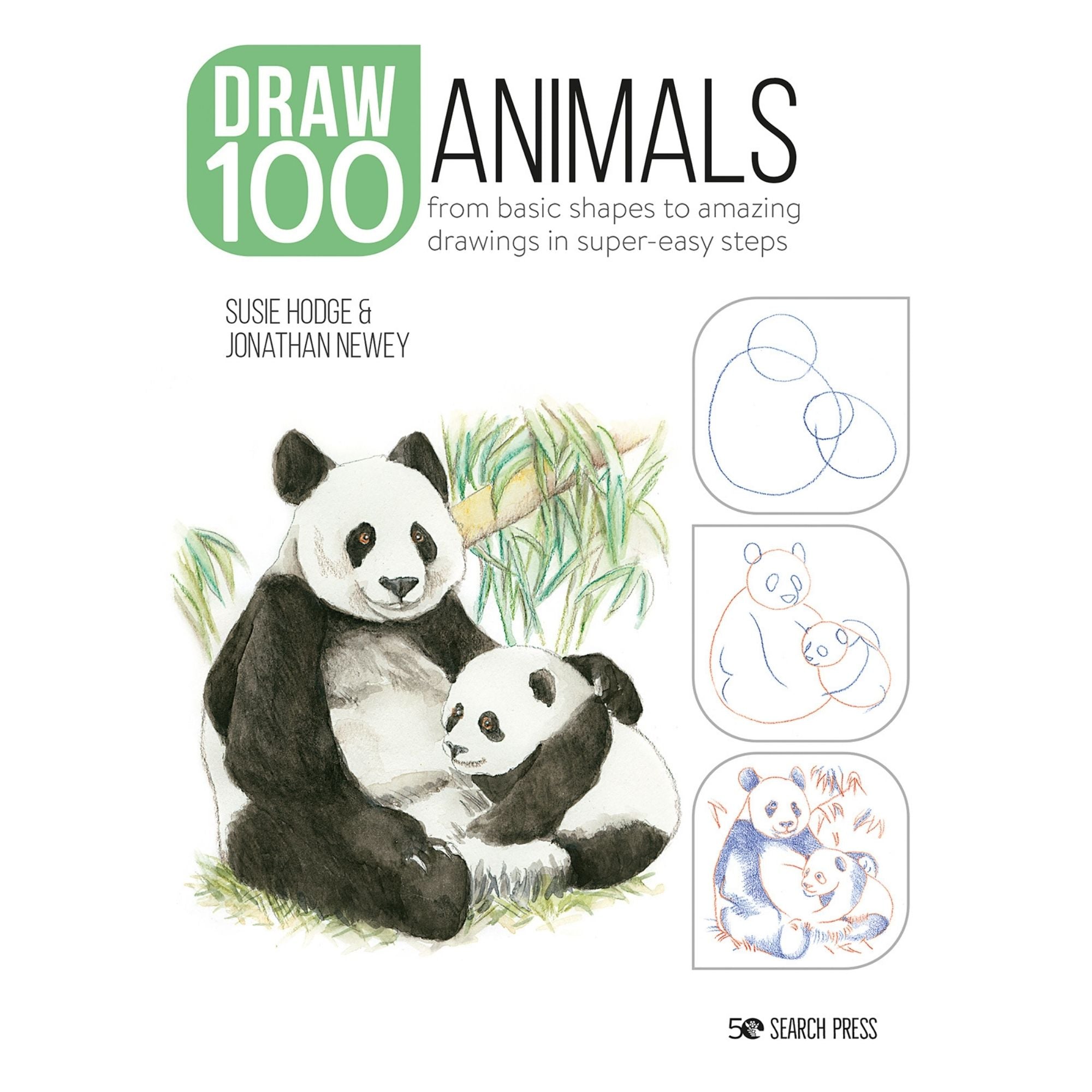 Draw 100 Animals - S. Hodge & J. Newey - Cover