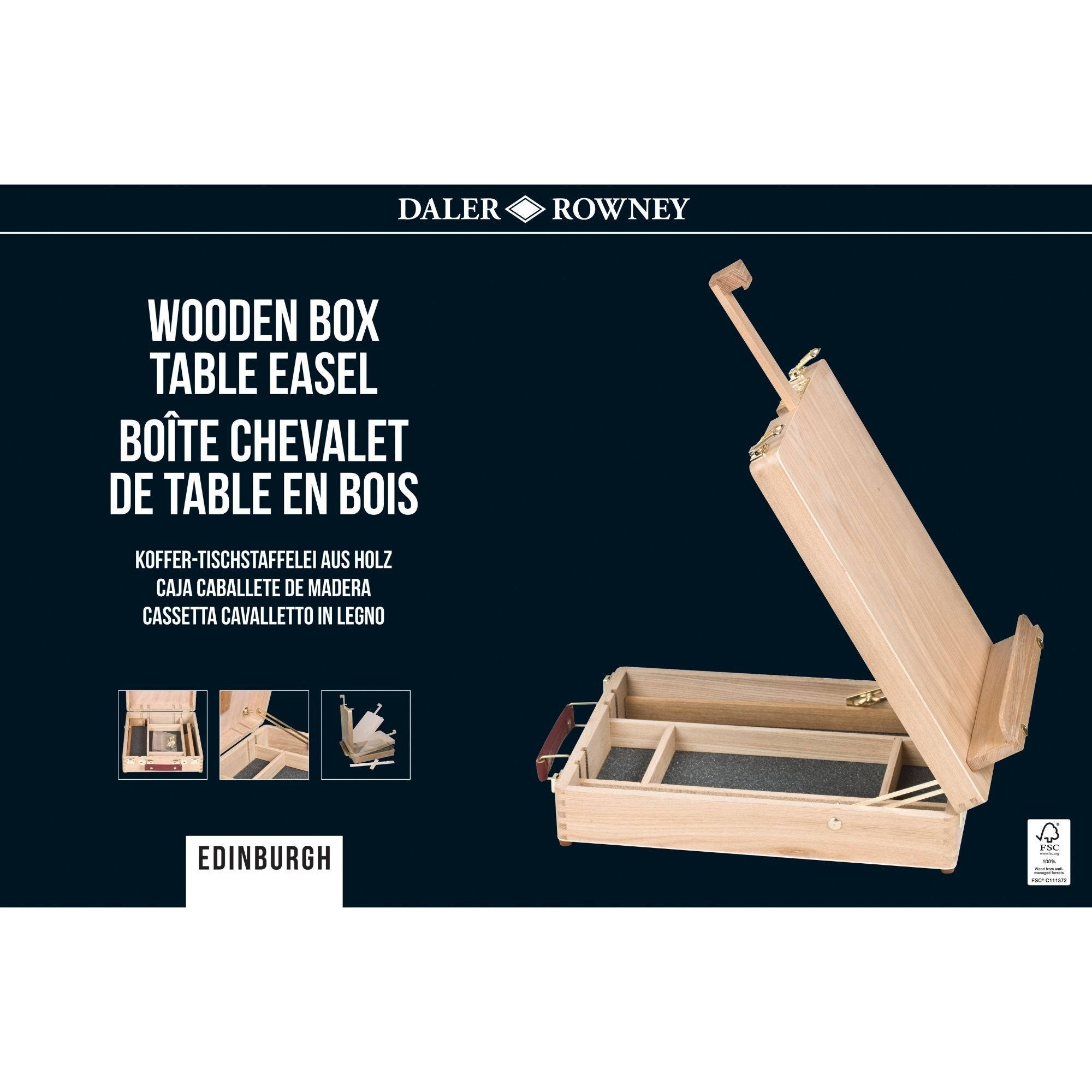 Daler-Rowney - Edinburgh Box Table Easel Box