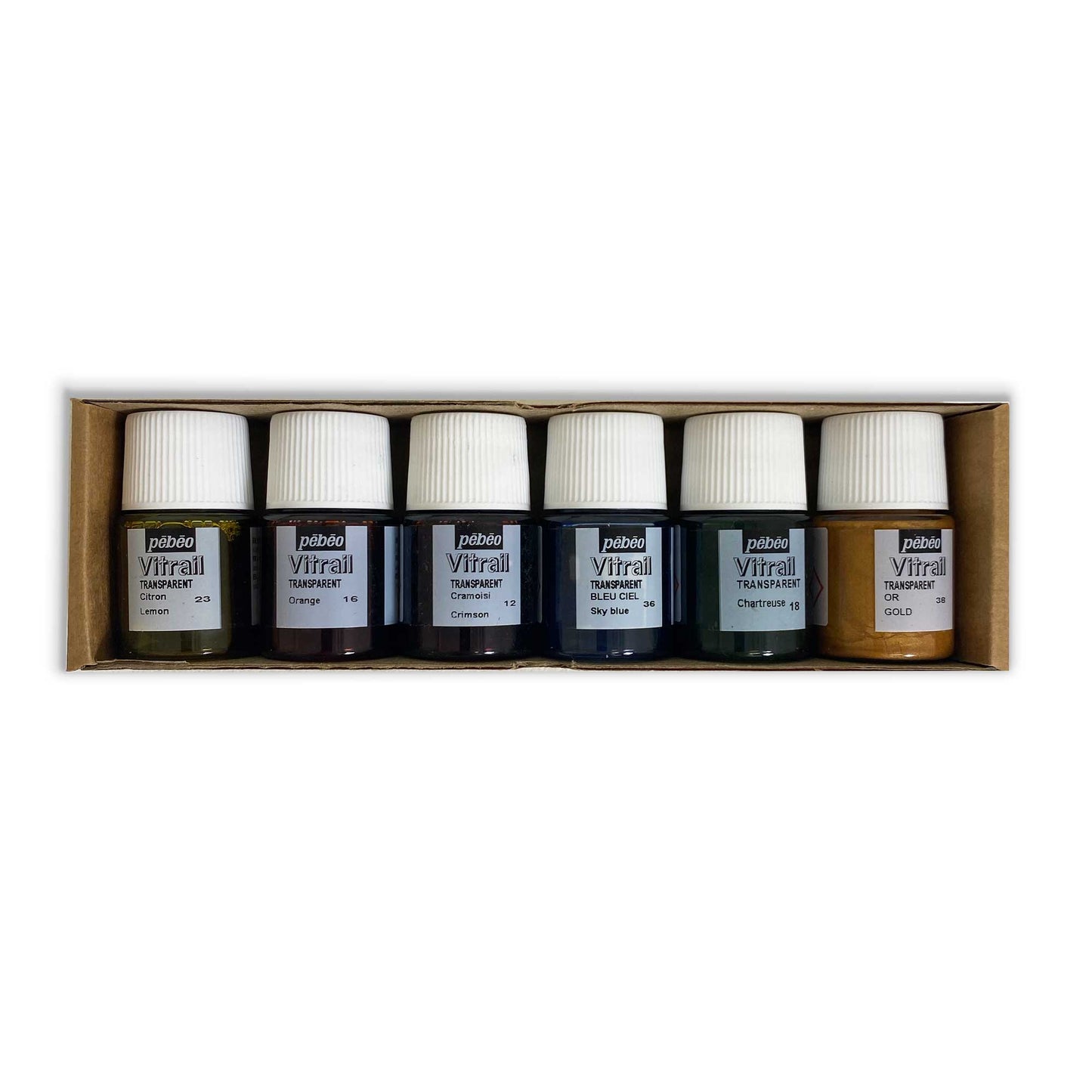 Pebeo Vitrail Glass Paint - Initiation Set Contents