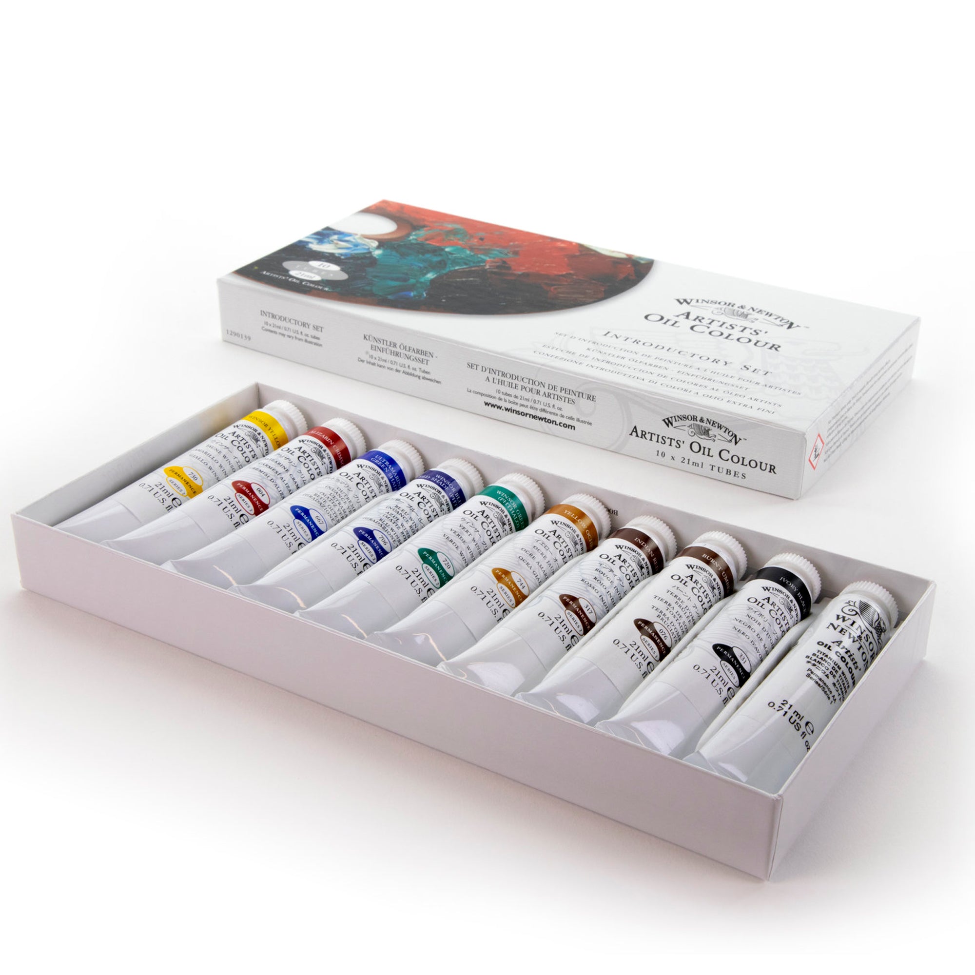 Winsor & Newton Artists Oil Colour Introductory Set - 10 x 21ml tubes