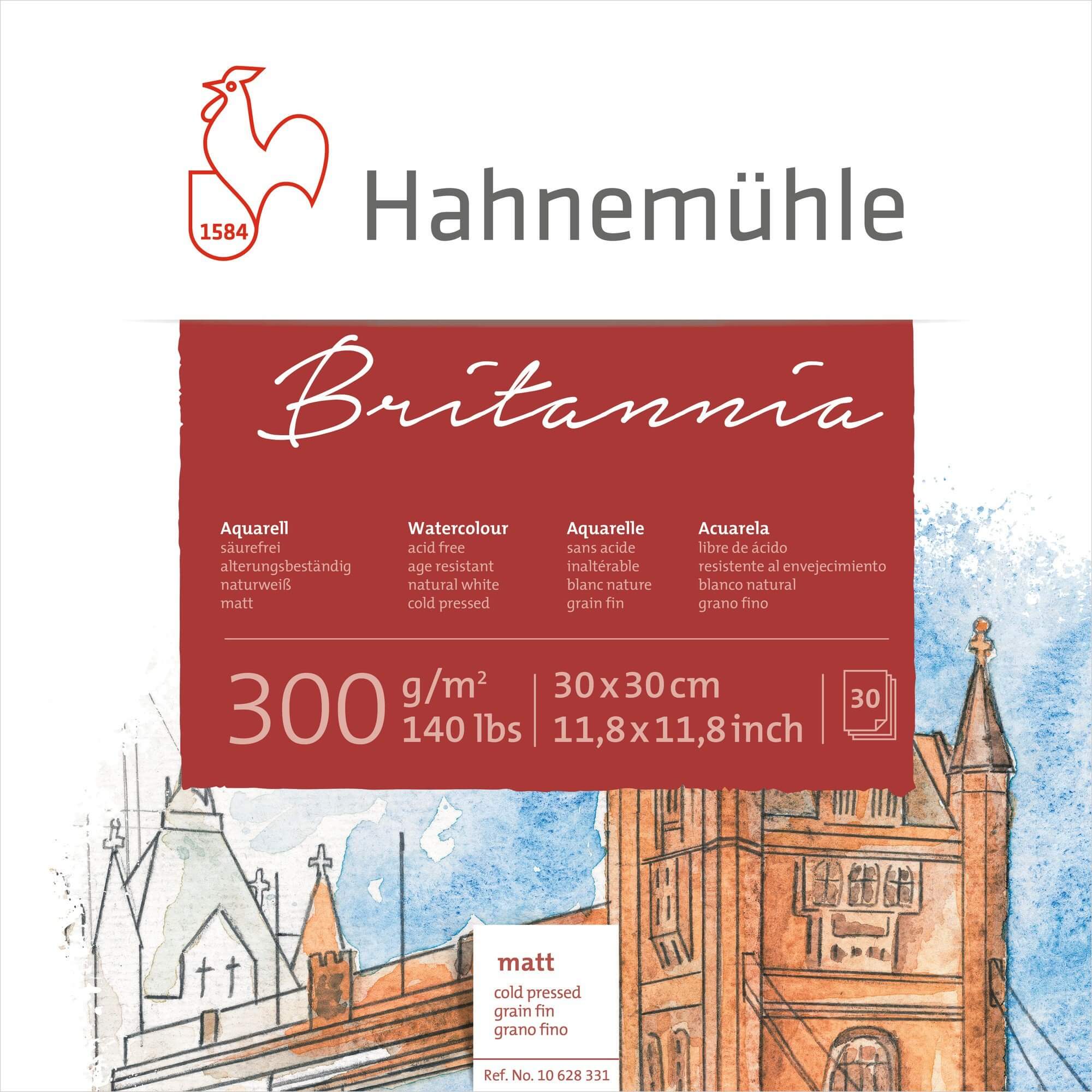 Hahnemühle Britannia Square Watercolour Blocks - Cold Pressed