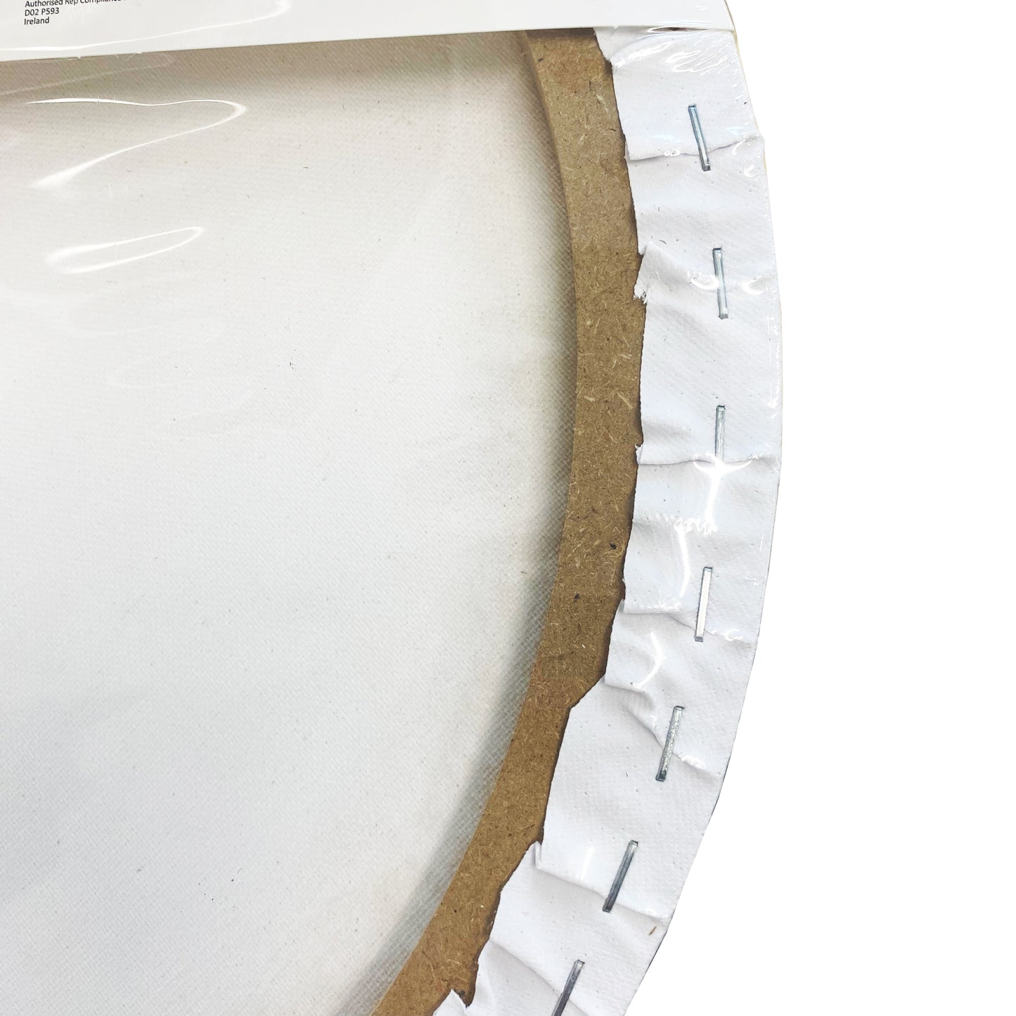 Docrafts Artiste Stretched Heart Canvas - Back, closeup