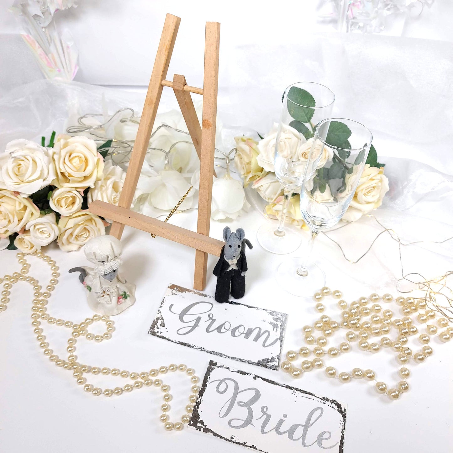 Loxley Cheshire Display Easel Mood Photo - In Use for a Wedding Reception