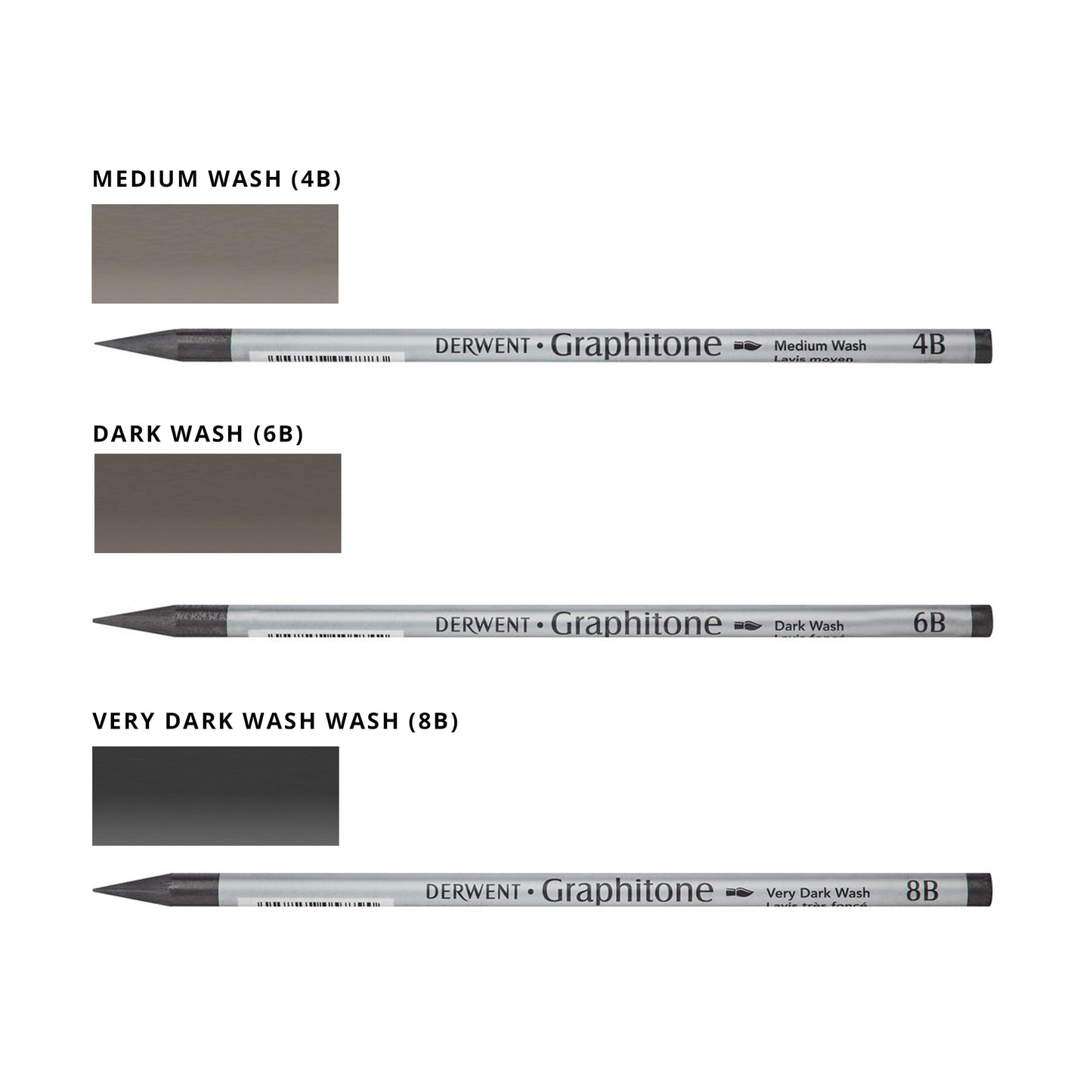 Derwent Graphitone Watersoluble Graphite - Swatches