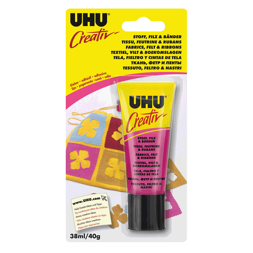 UHU Creativ' Fabrics, Felt & Ribbons Glue/Adhesive - 38ml/40g