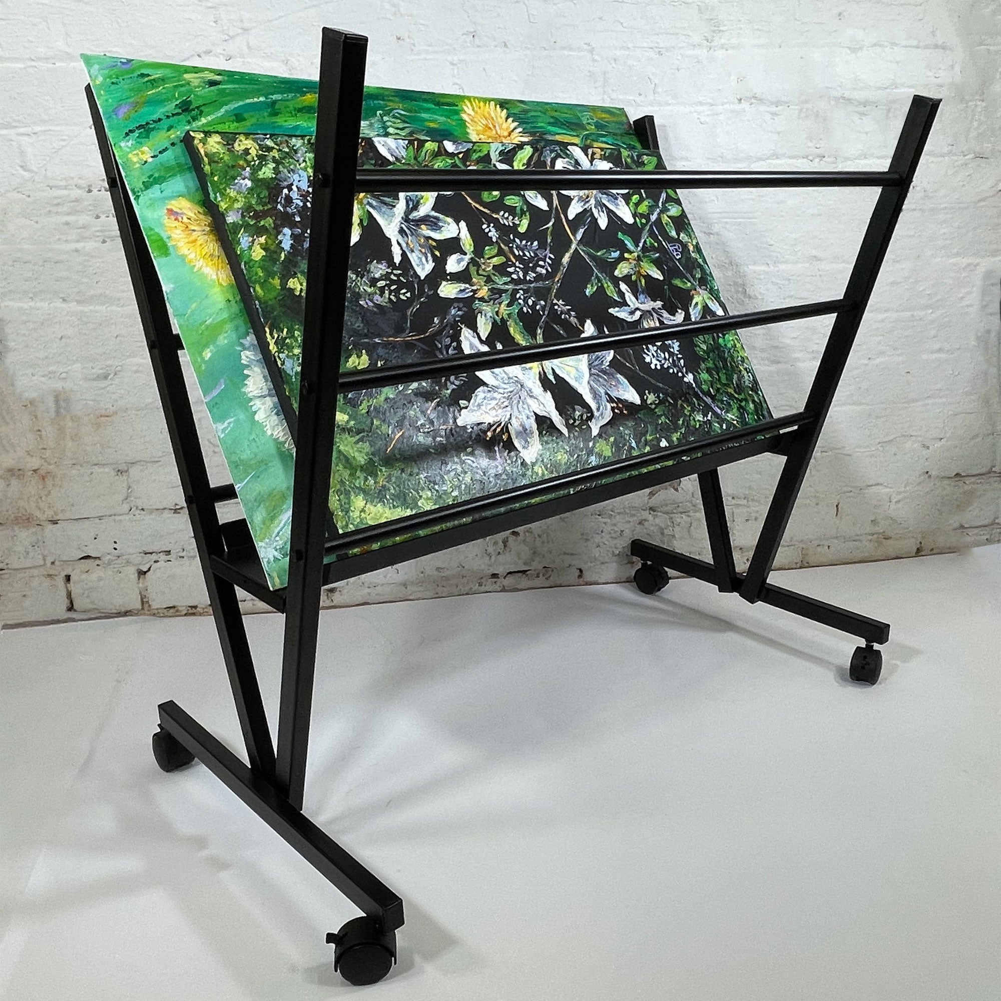 ARTEXPO Large Metal Print Rack- Includes Complimentary Artists Apron