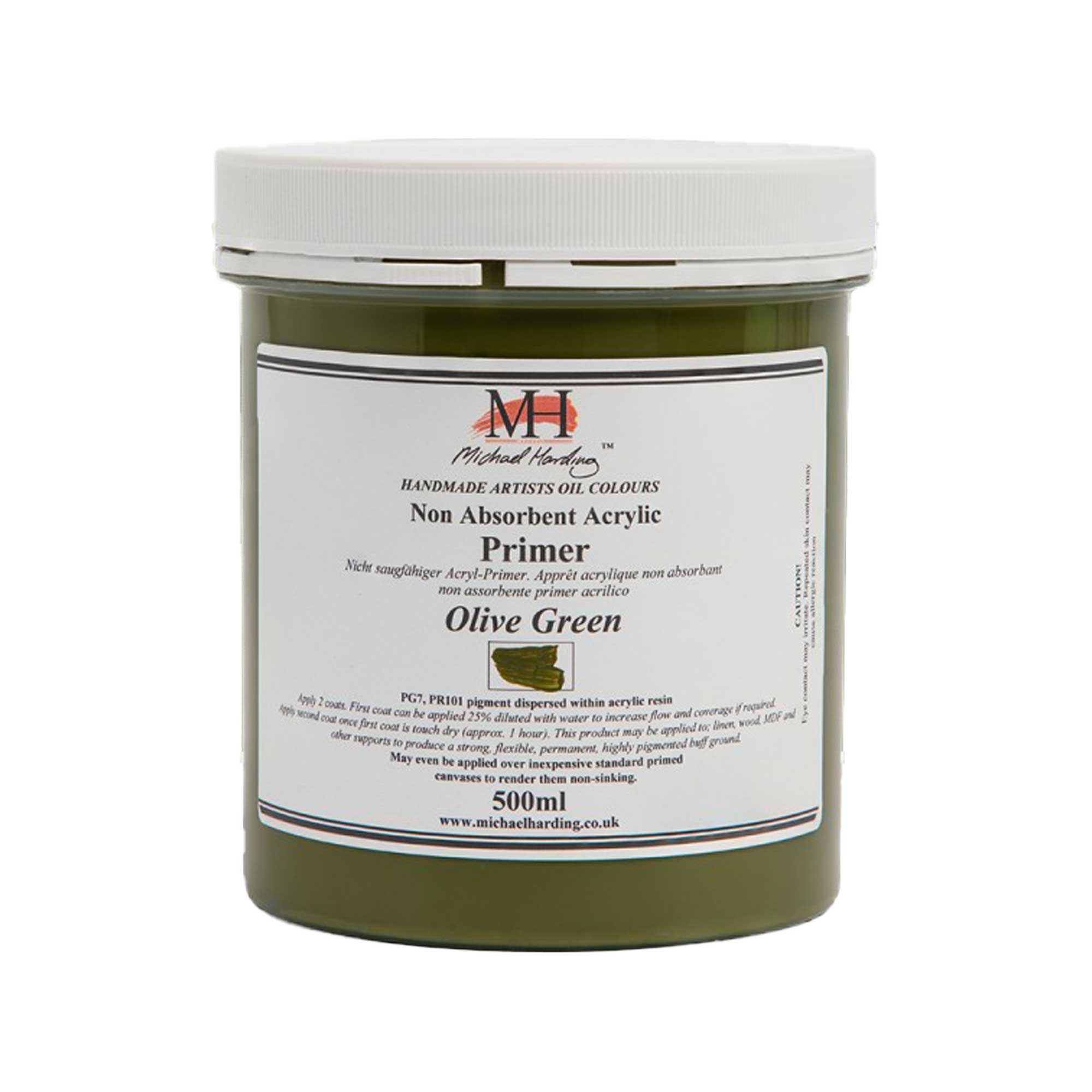 Michael Harding Non-Absorbent Acrylic Primer - Olive Green - 500ml