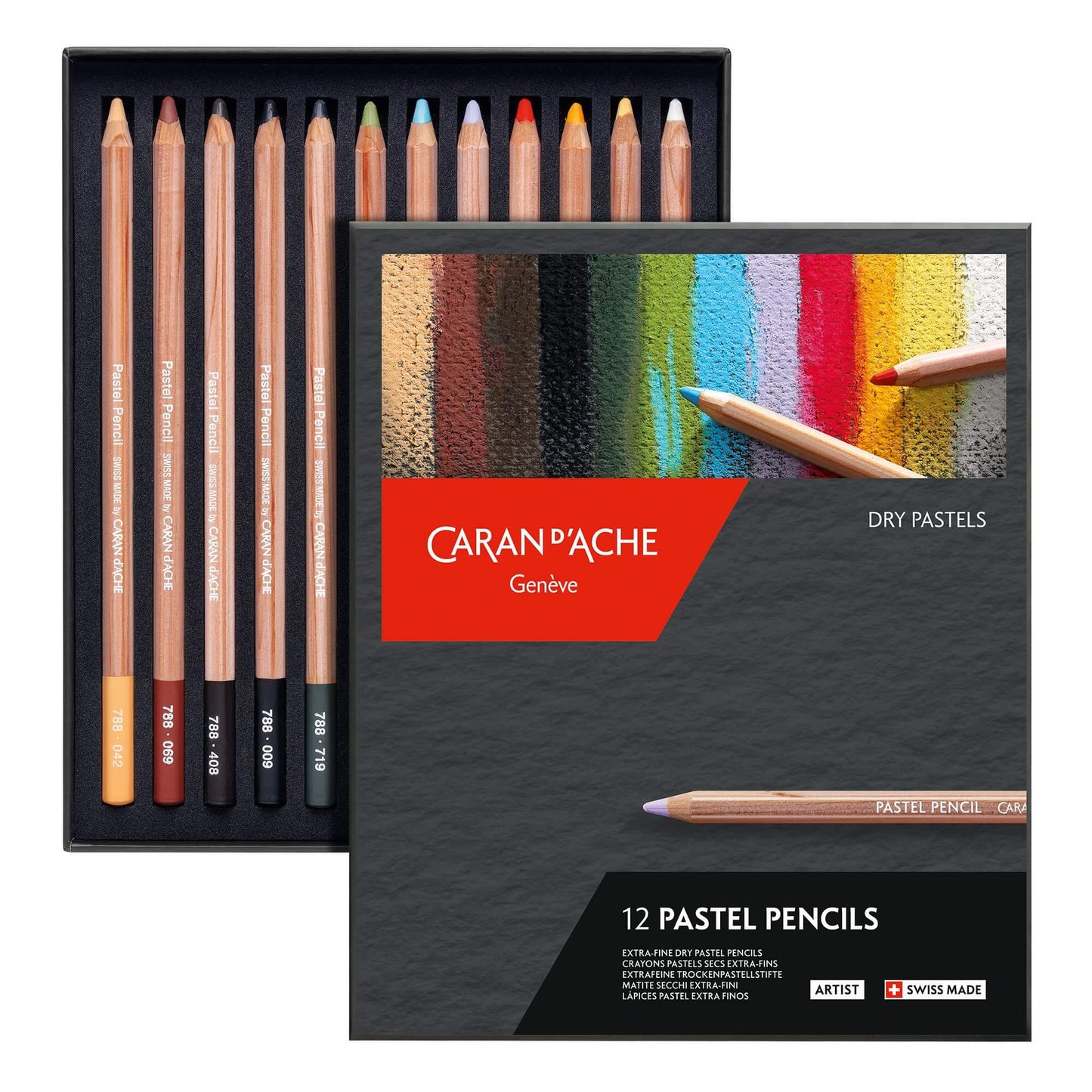 Caran d'Ache Dry Pastel Pencil Set of 12