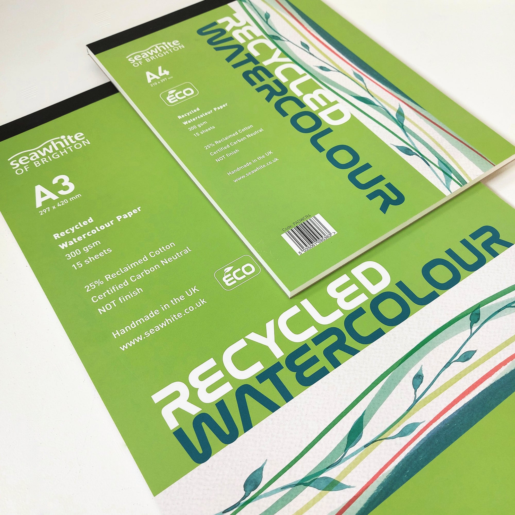 Seawhite Recycled Watercolour Pads - 300gsm - 15 Sheets