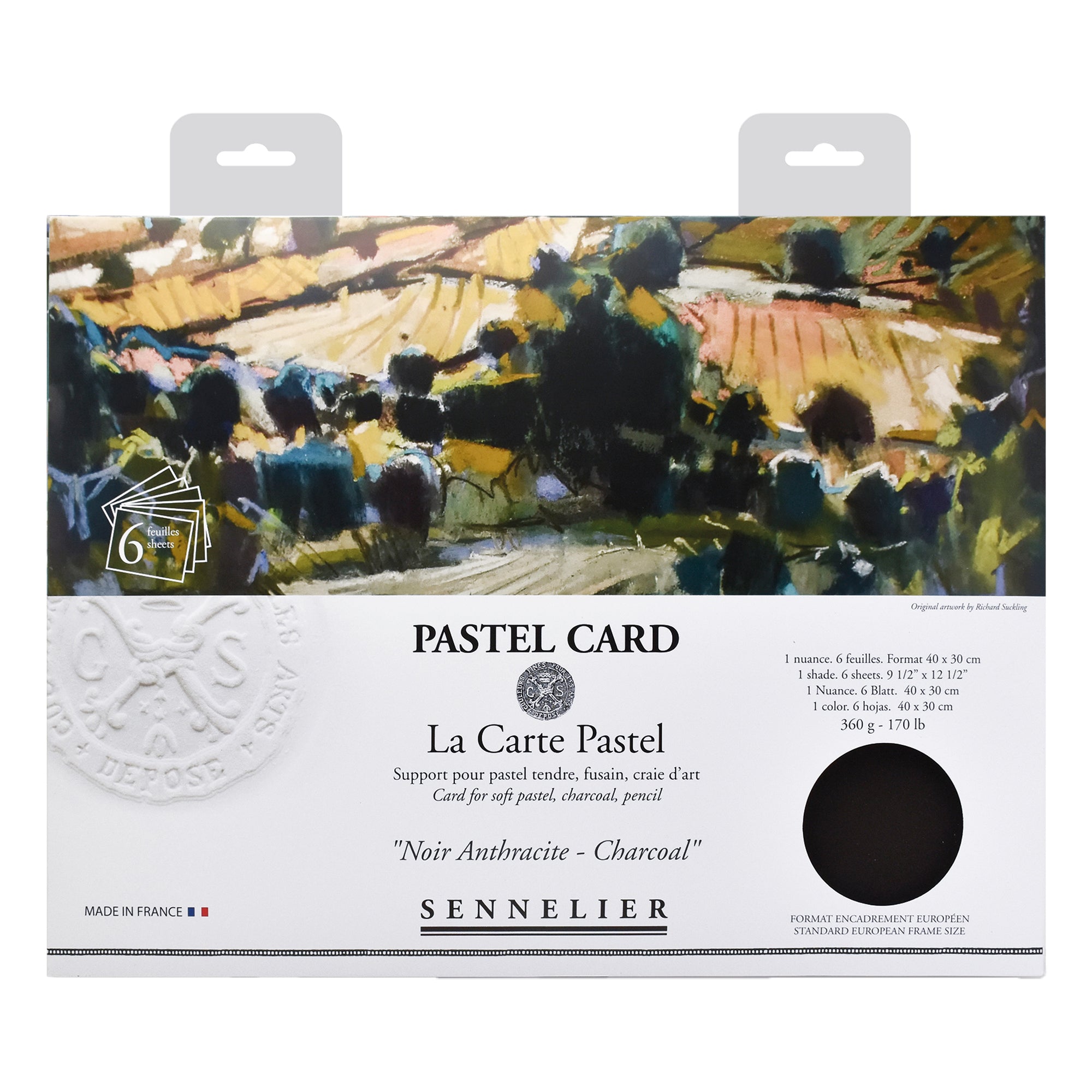 Sennelier Pastel Card - Charcoal - 360gsm/170lb - 6 Sheets