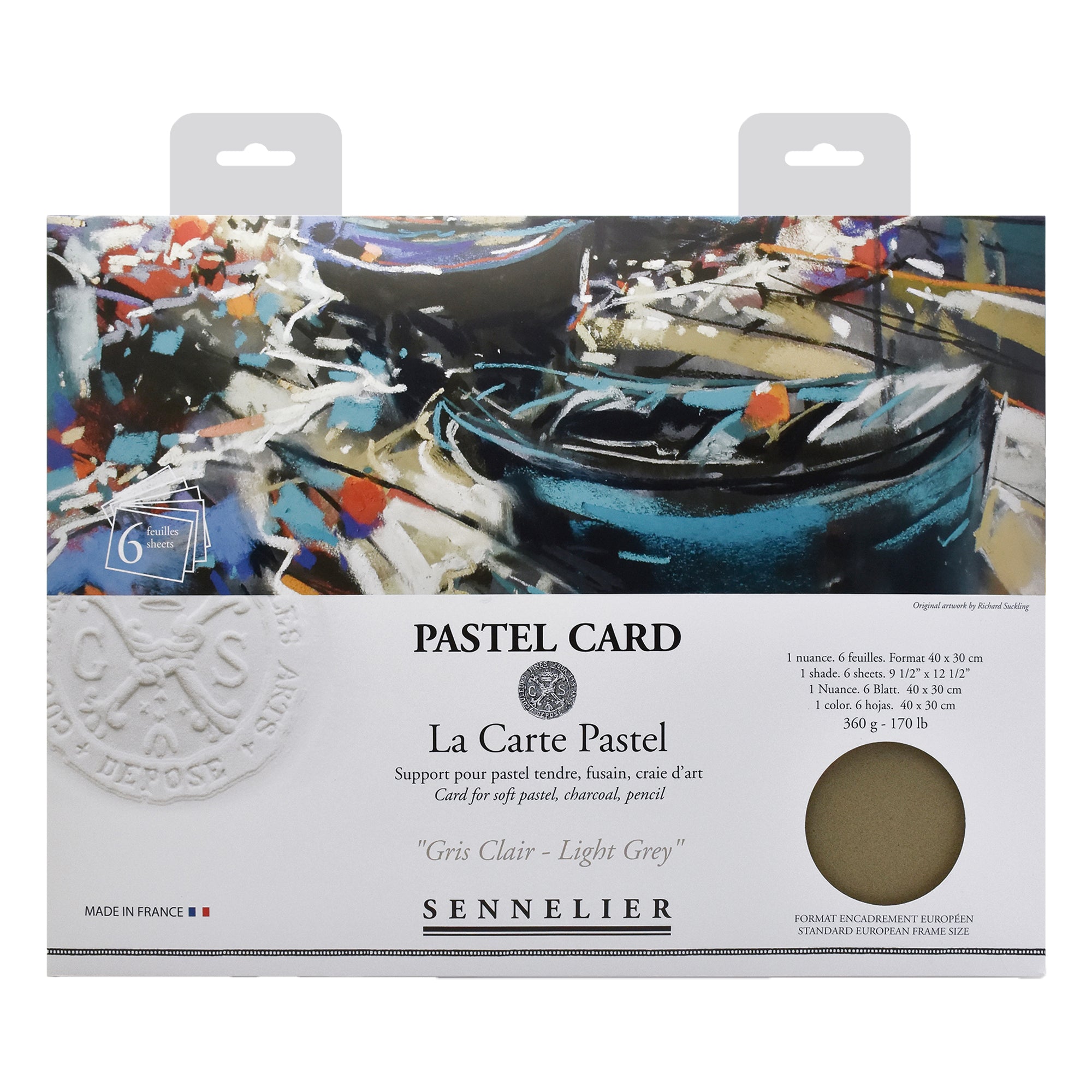 Sennelier Pastel Card - Light Grey - 360gsm/170lb - 6 Sheets