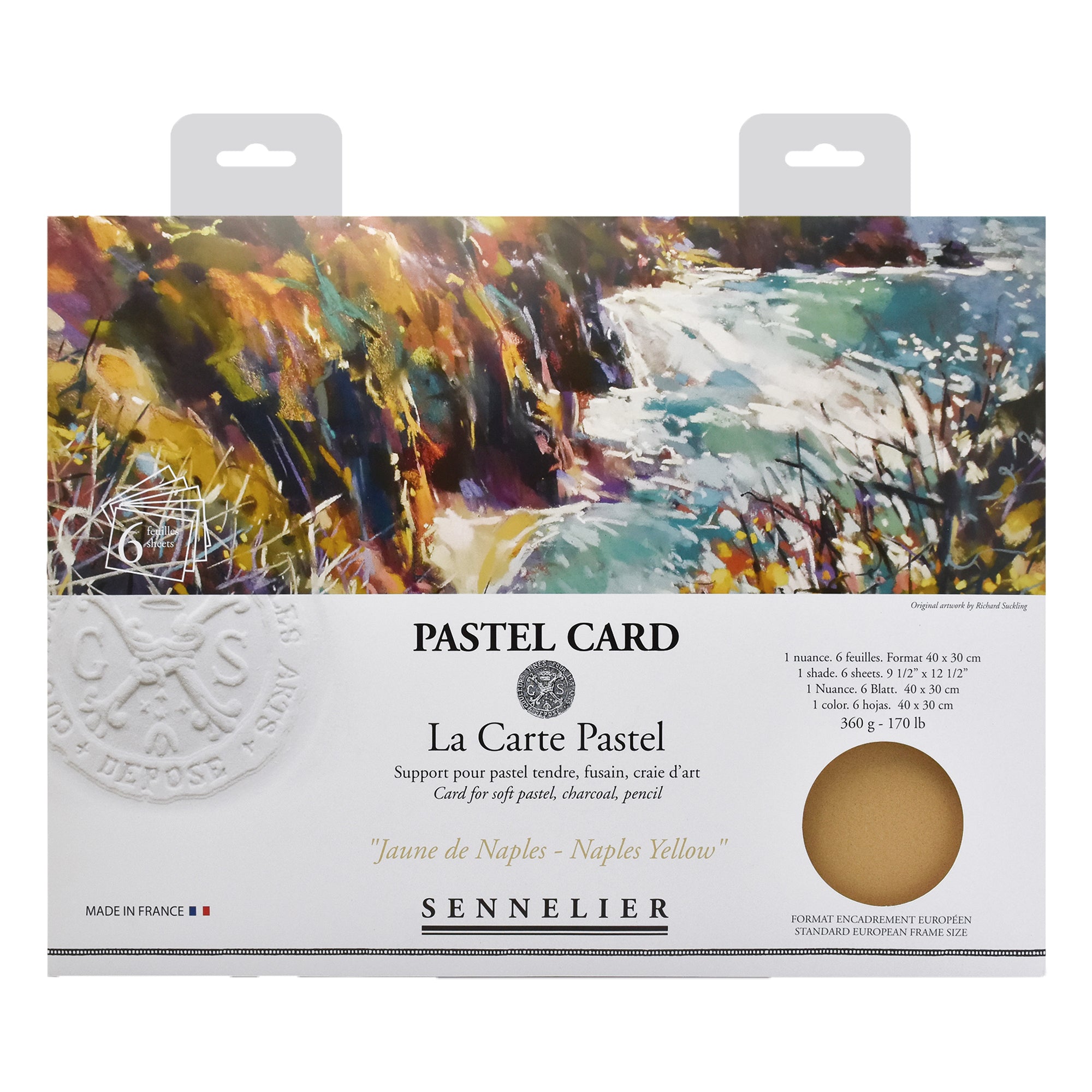 Sennelier Pastel Card - Naples Yellow - 360gsm/170lb - 6 Sheets