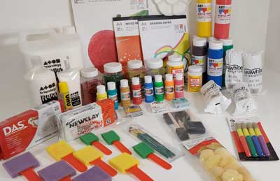 Arts & crafts materials for rainy days and school projects