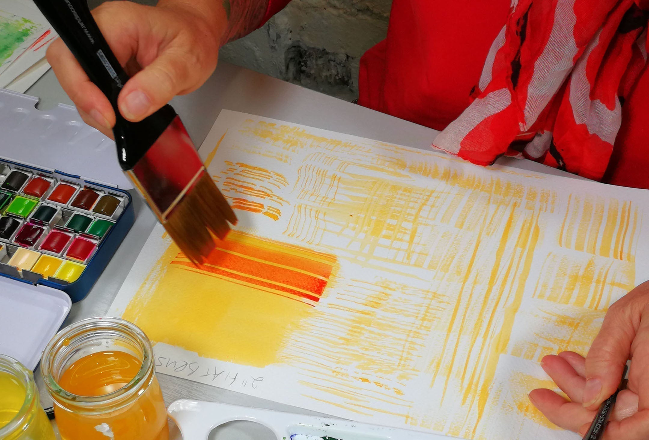 EPISODE 4 - WATERCOLOUR for Beginners - 'Flat & Fan Brush Techniques'