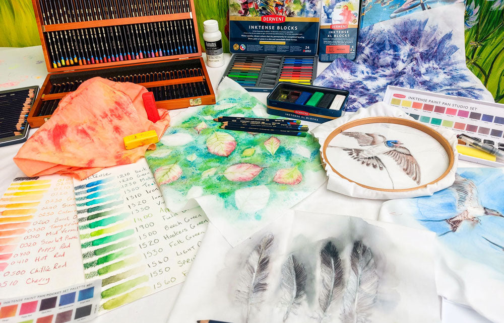 Incredible Inktense! Crafting & Creating with Derwent Inktense Blocks, Paints & Pencils on Fabric - Part One