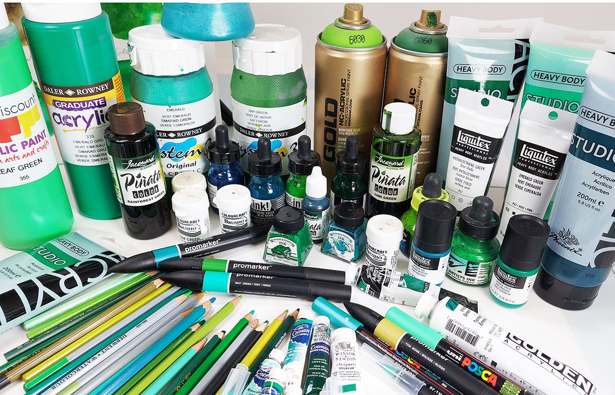 Making Your Own Color - Sage Green Acrylic Paint, Green + Yellow +