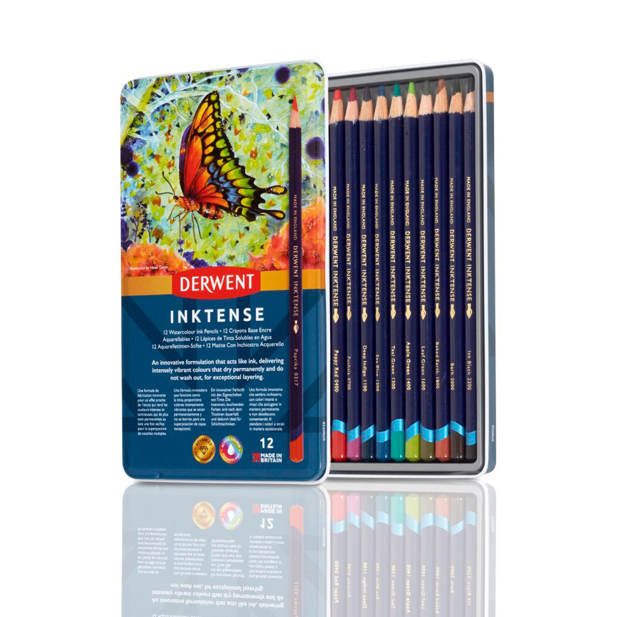 Use Inktense pencils on paper, canvas, ceramic, wood and or even fabric, as well as many other porous surfaces.