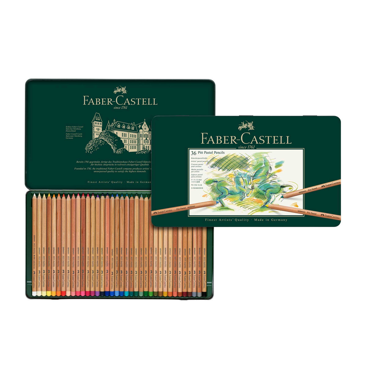 Faber-Castell Pitt PASTEL Pencil Metal Tin of 36 Pencils
