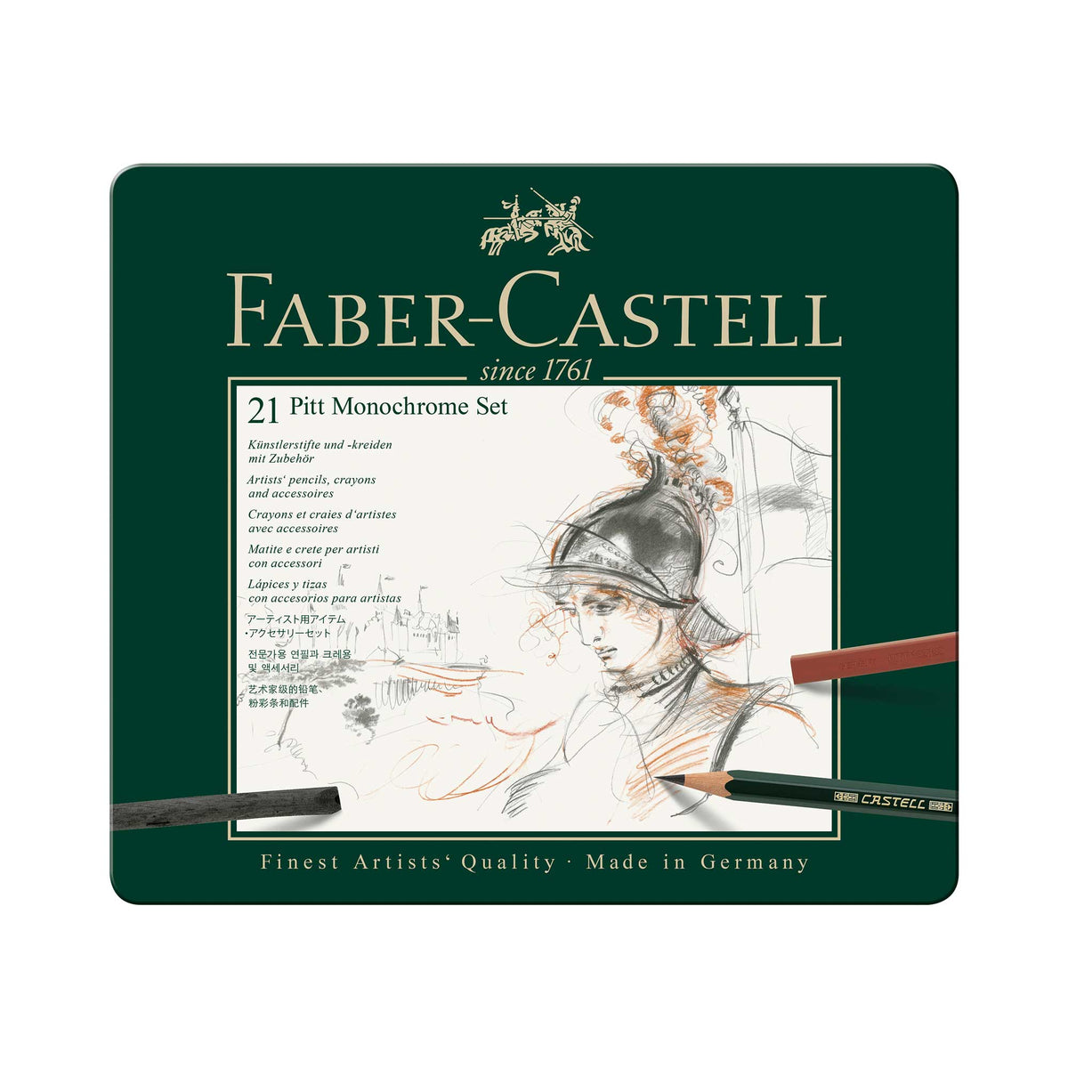 Faber Castell Pitt Monochrome Set of 21 - Closed Box
