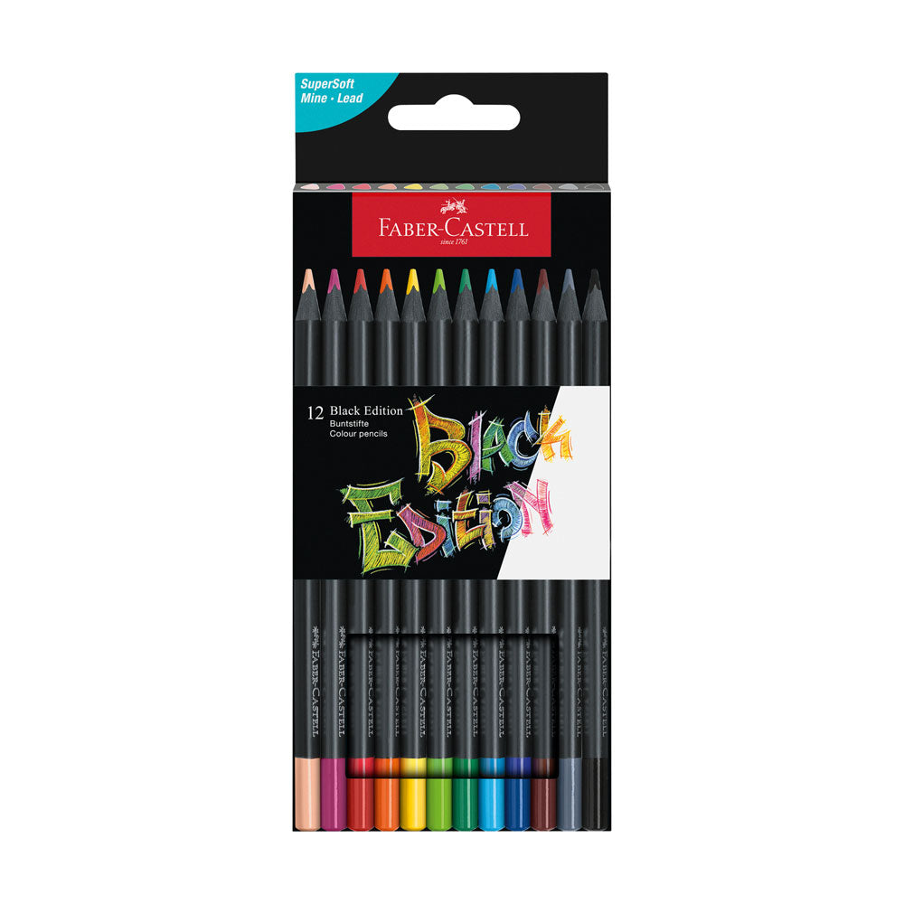 Faber-Castell : Black Edition : Coloured Pencils : Set of 12
