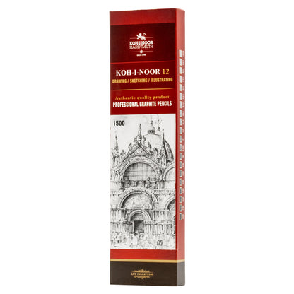 Koh-i-Noor 1550 Sketching Pencils - Set of 12