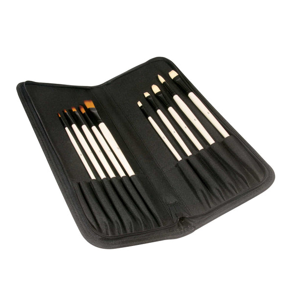 DalerRowney Graduate Oil and Acrylic Collection of 10 Brushes in Zip Case