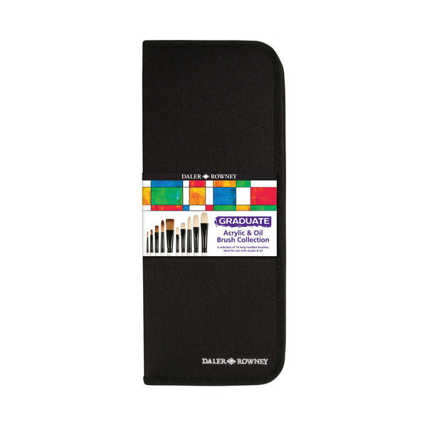 DalerRowney Graduate Oil and Acrylic Collection of 10 Brushes in Zip Case