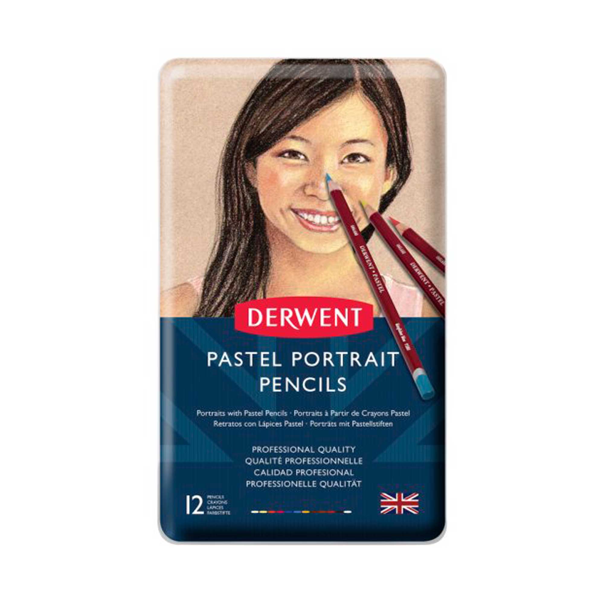 Derwent Pastel Portrait Pencil Tin of 12