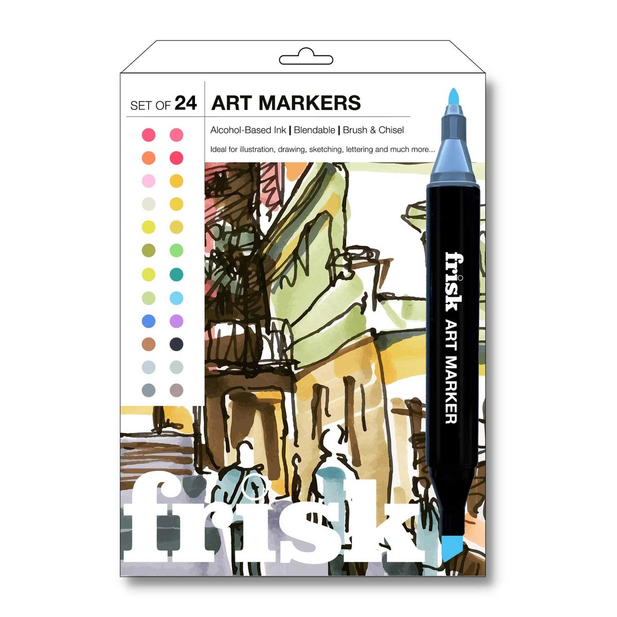 Set of 24 Frisk Art Markers