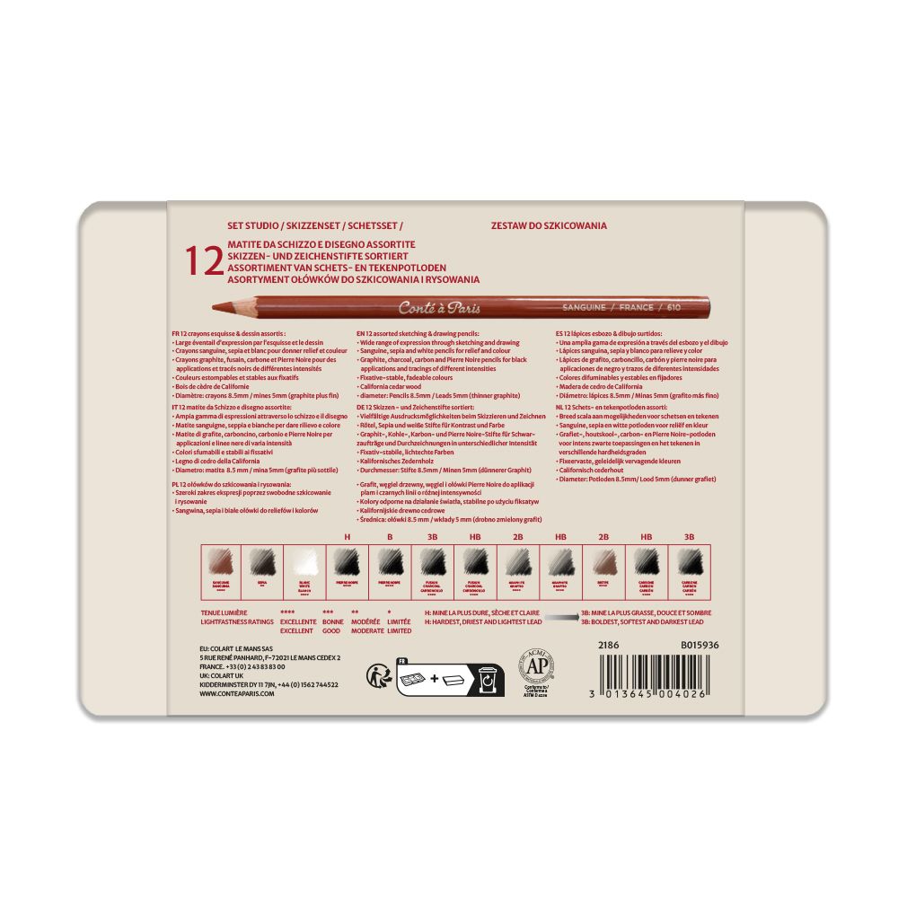Conte a Paris : Sketching Pencil Set : Set of 12