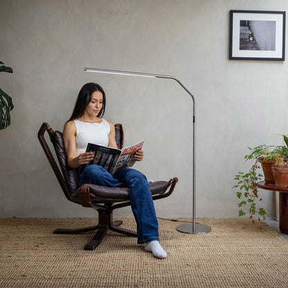 Daylight Lighting : Slimline 4 : Floor Lamp : Brushed Steel