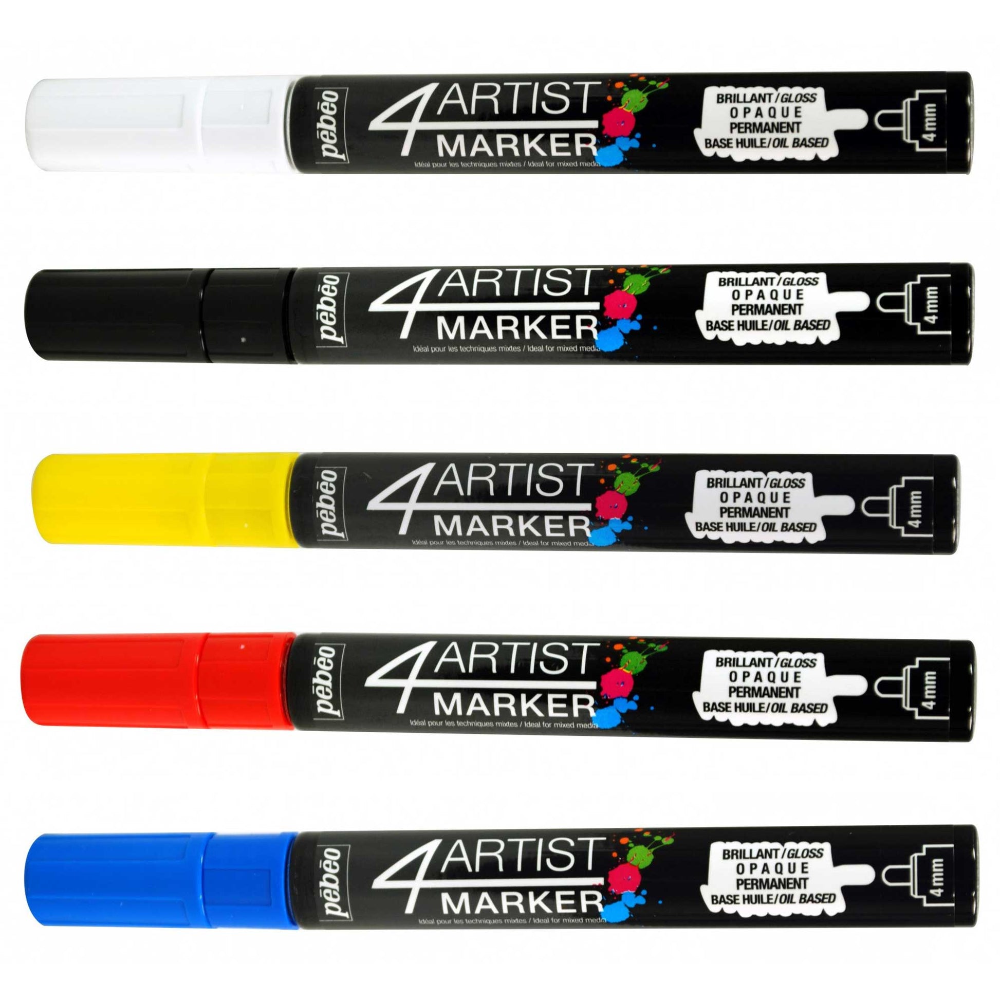 Pebeo 4Artist Set Of 5 Assorted BASIC Colours