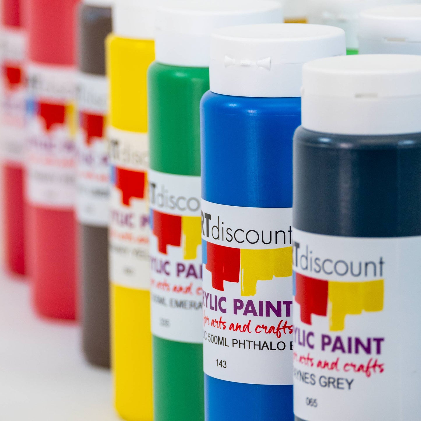 ARTdiscount Acrylic Paint 500ml - Single Bottles