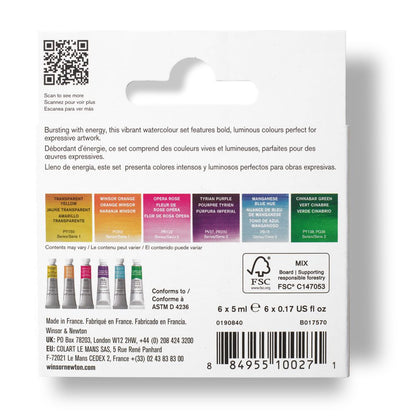Winsor & Newton : Professional Watercolour : 5ml : Vibrant : Set of 6