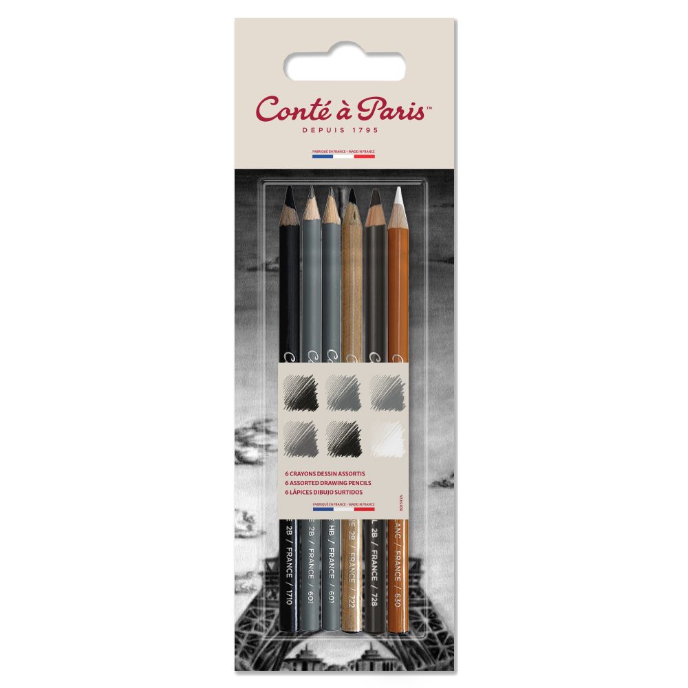 Conte a Paris : Drawing Pencil Set : Assorted : Set of 6
