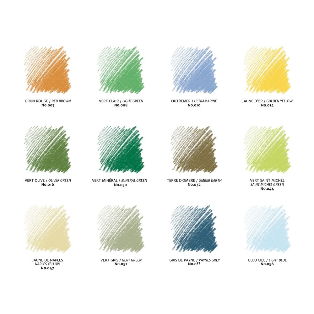 Conte a Paris : Carres : Sketching Crayon : Landscape : Set of 12