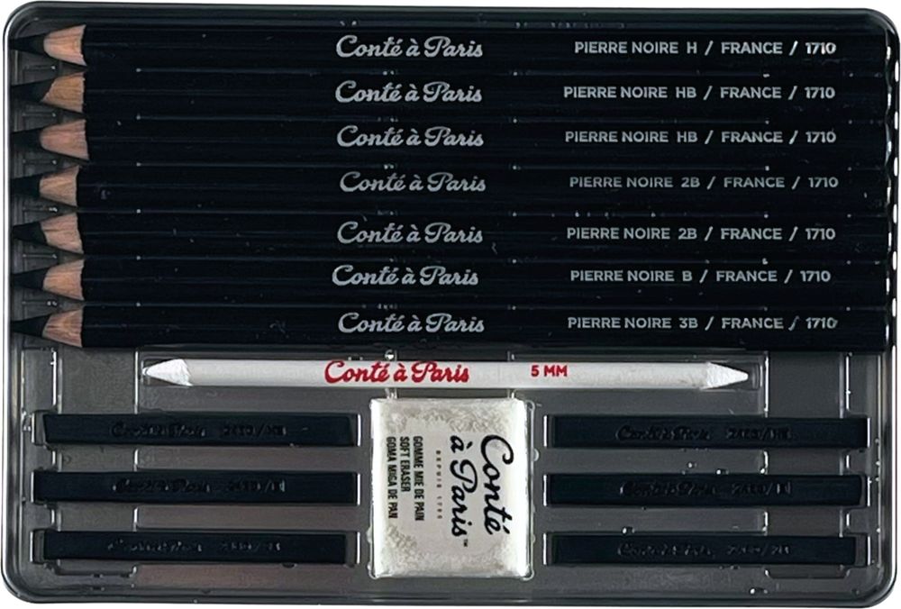 Conte a Paris : Pierre : Noire Drawing Set : Set of 15